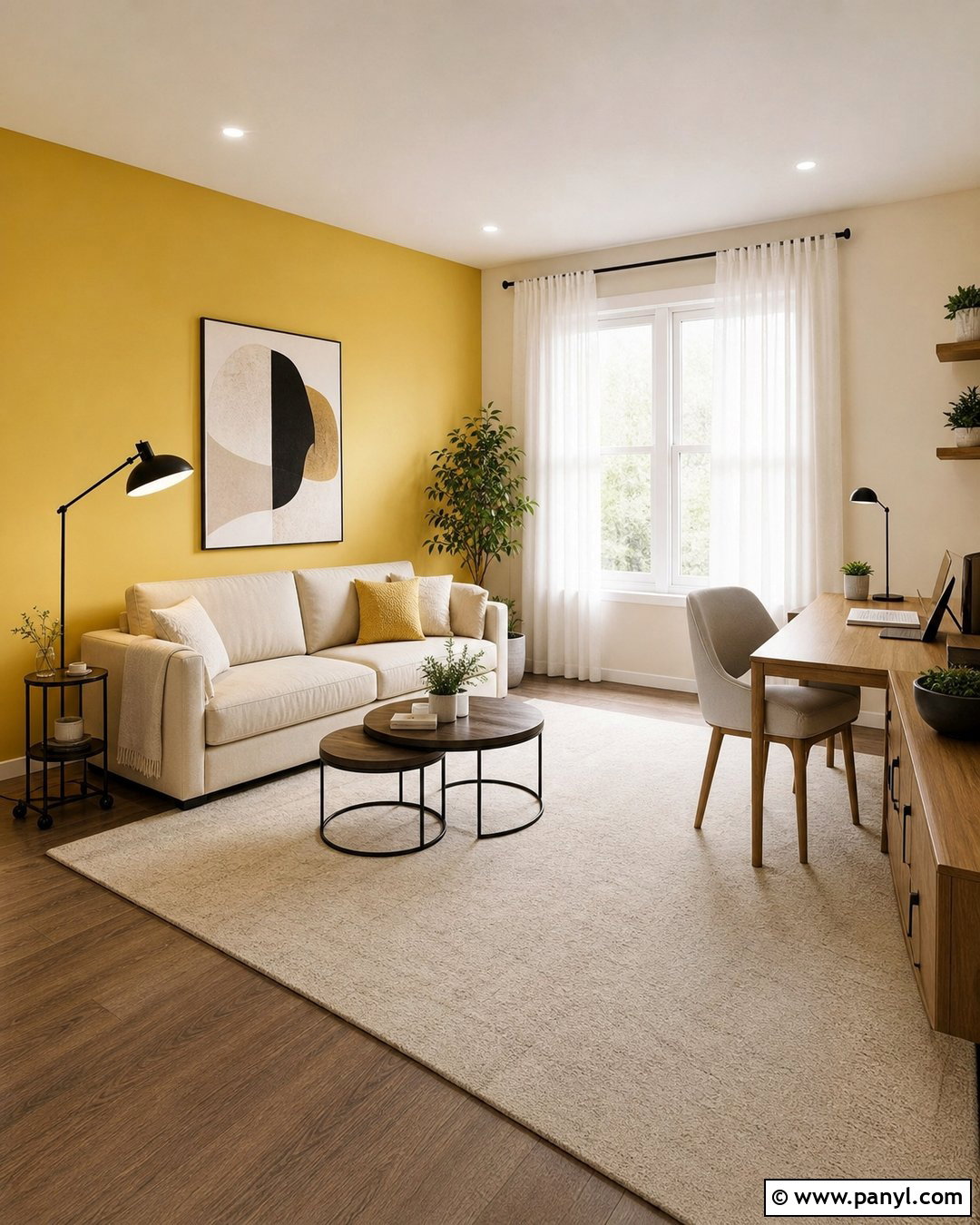 Yellow Accent Wall Multipurpose Room - 20 Empty Room With Yellow Accent Wall Ideas