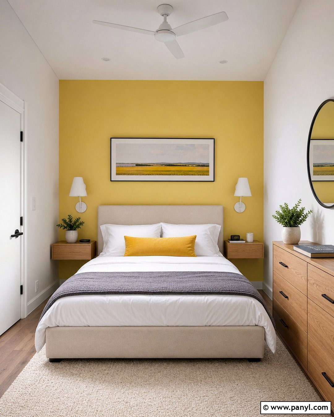 Yellow Accent Wall Small Bedroom - 20 Empty Room With Yellow Accent Wall Ideas