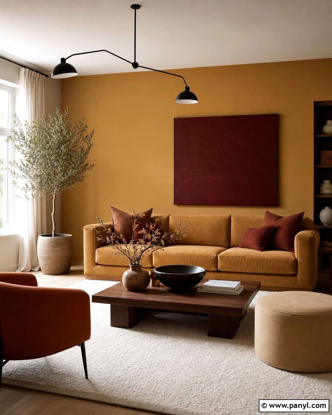 Yellow Accent Wall With Terracotta - 20 Contemporary Yellow Accent Wall Ideas