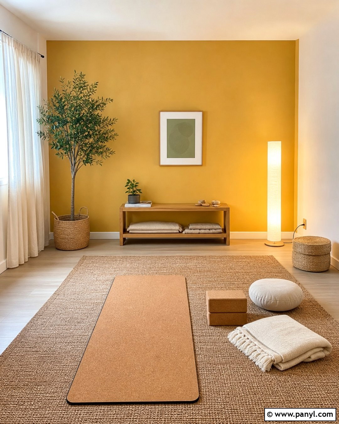 Yellow Accent Wall Yoga Room - 20 Empty Room With Yellow Accent Wall Ideas