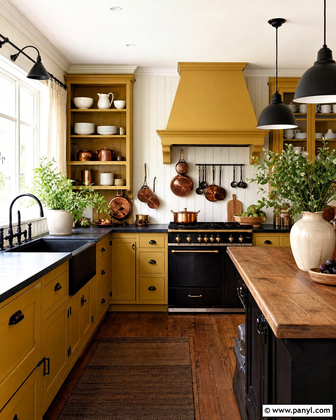 Yellow And Black Country Kitchen - 20 yellow country kitchens