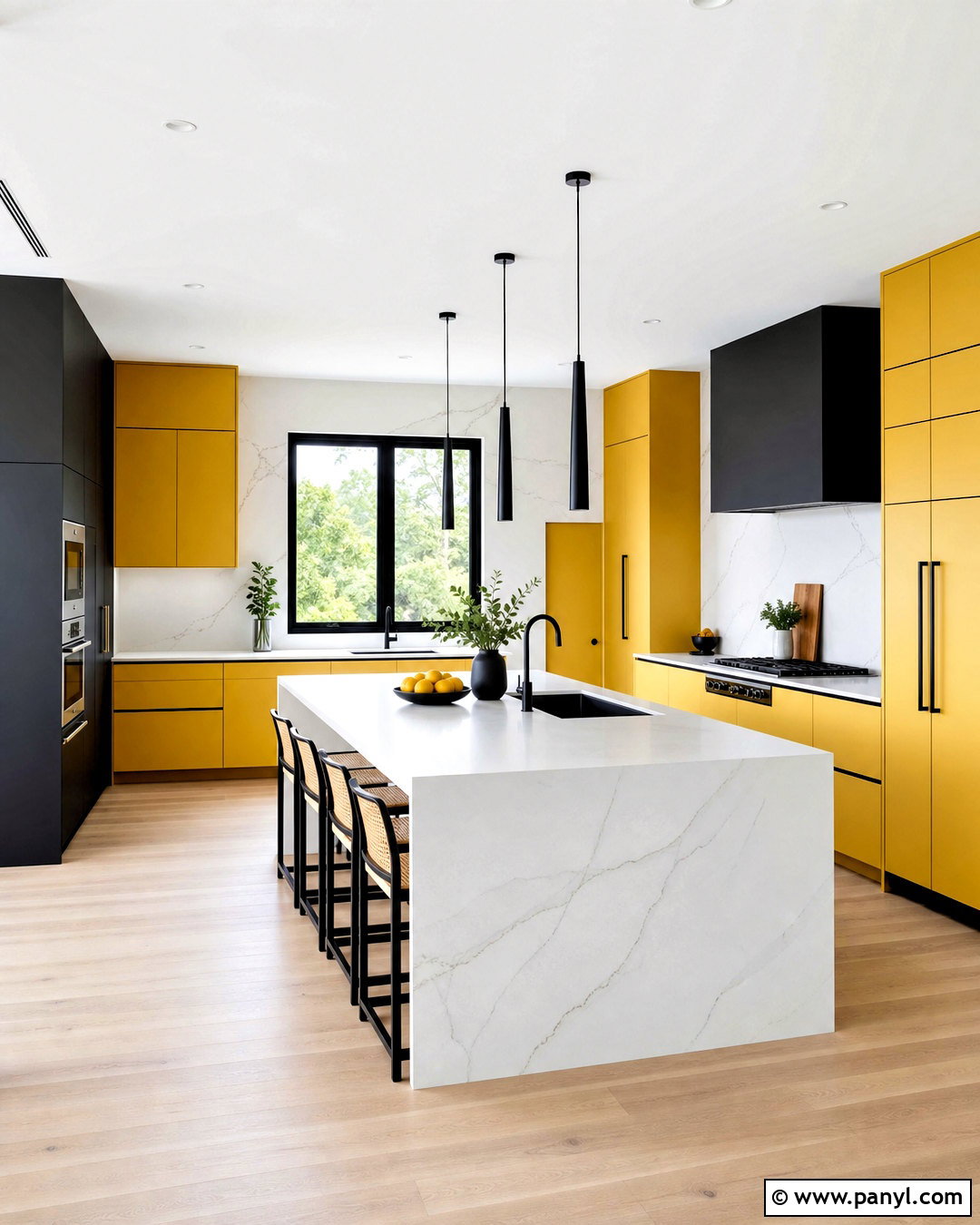 Yellow And Black Modern Kitchen - 20 yellow kitchen color scheme ideas