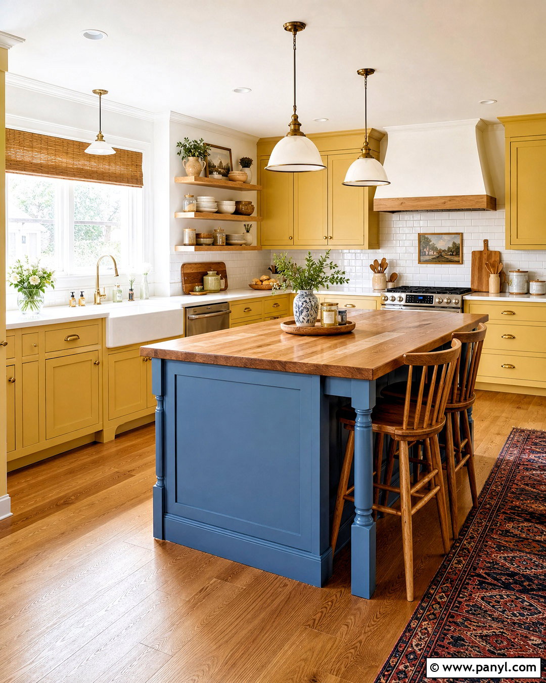 Yellow And Blue Farmhouse Kitchen - 20 yellow farmhouse kitchen ideas