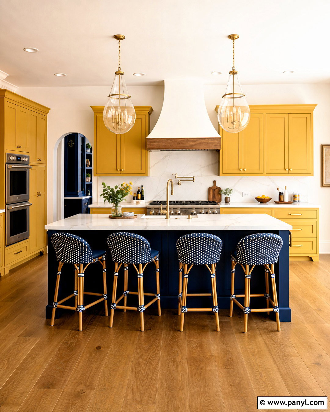 Yellow And Blue Kitchen - 20 yellow for kitchen ideas