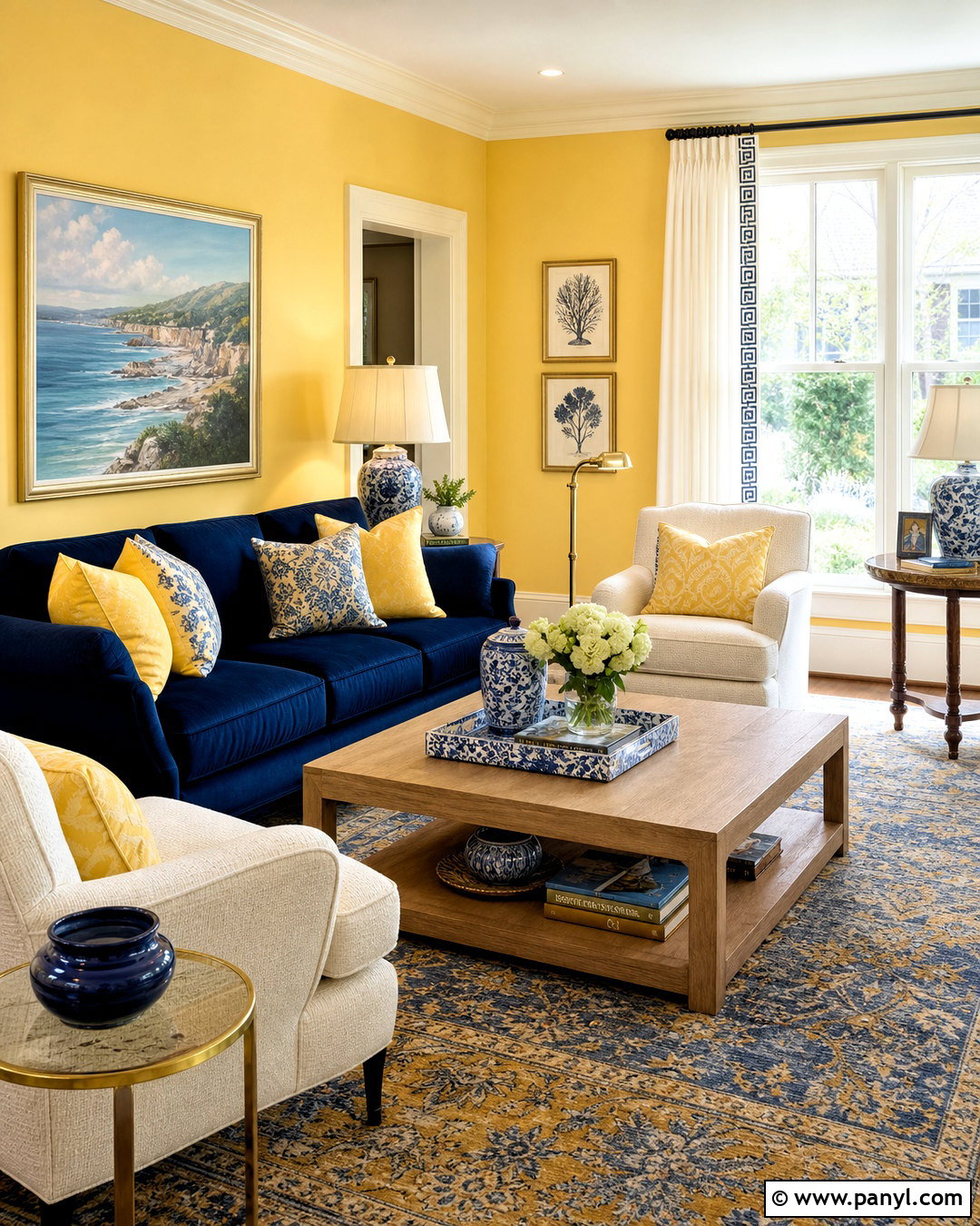 Yellow And Blue Living Room - 20 yellow room aesthetic ideas
