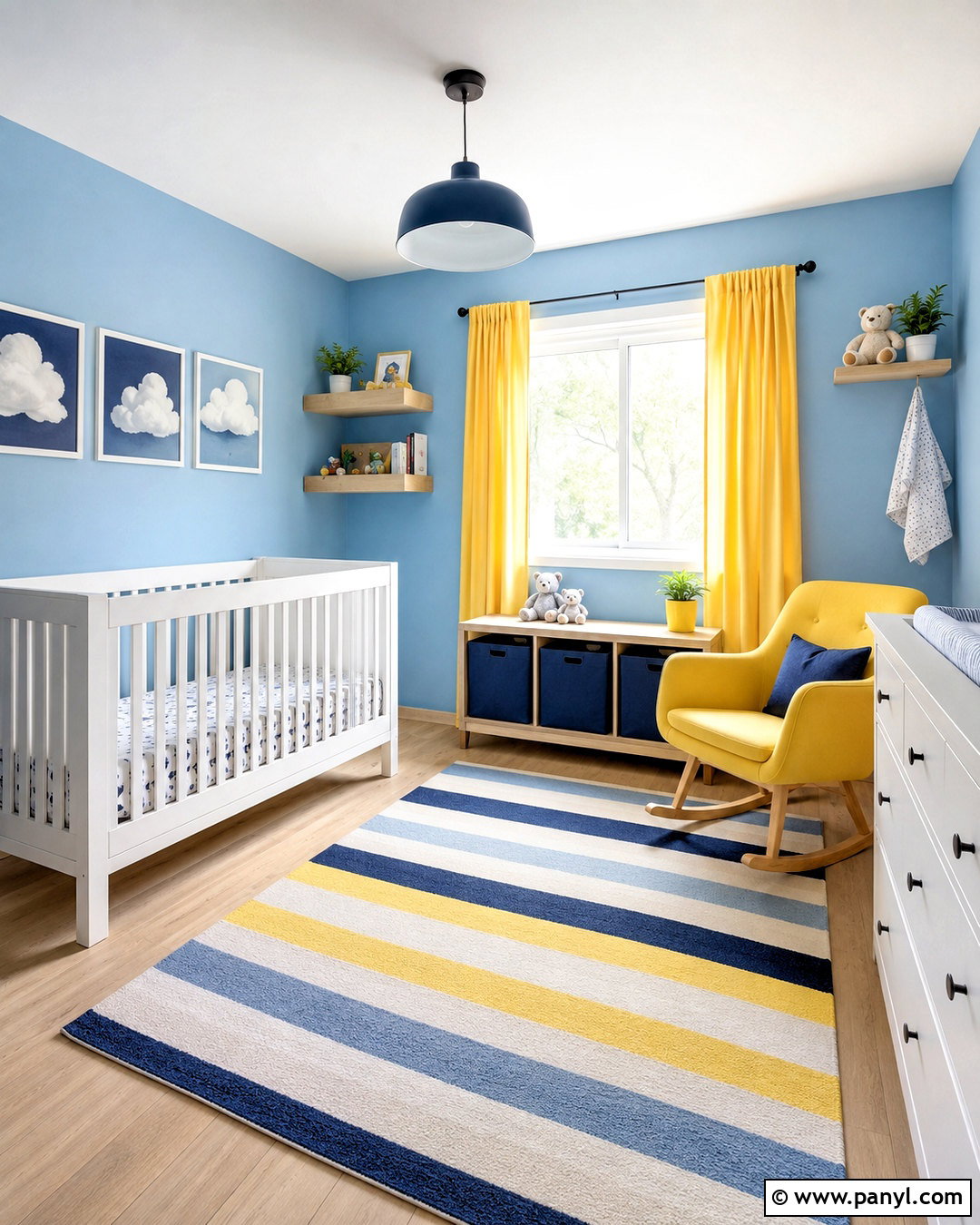 Yellow And Blue Nursery - 20 bright nursery ideas