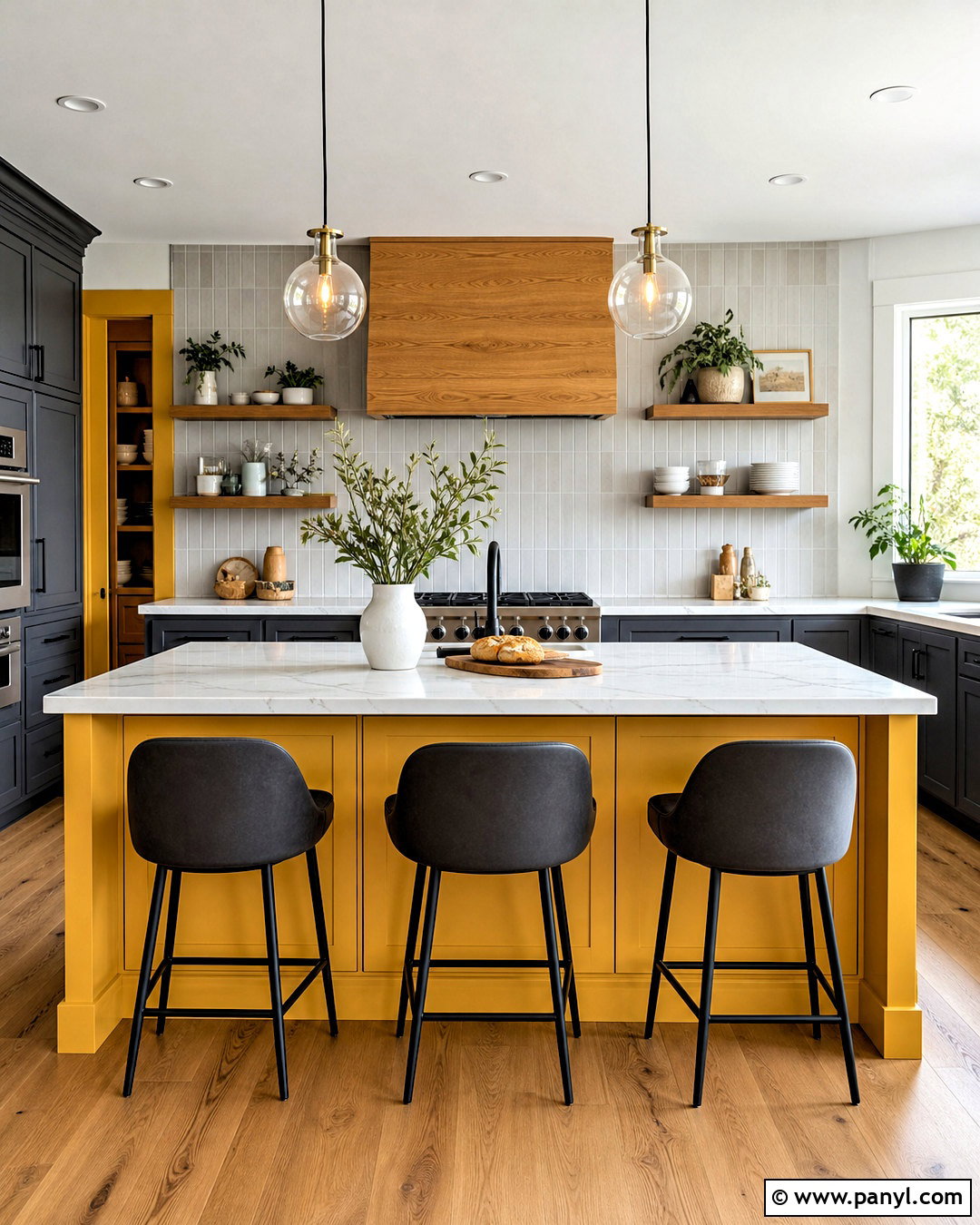 Yellow And Charcoal Gray Kitchen - 20 yellow kitchen color scheme ideas