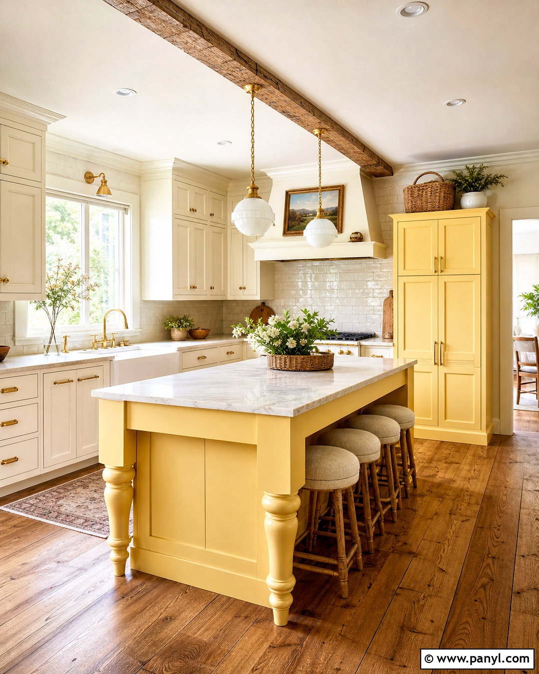 Yellow And Cream Farmhouse Kitchen - 20 yellow farmhouse kitchen ideas