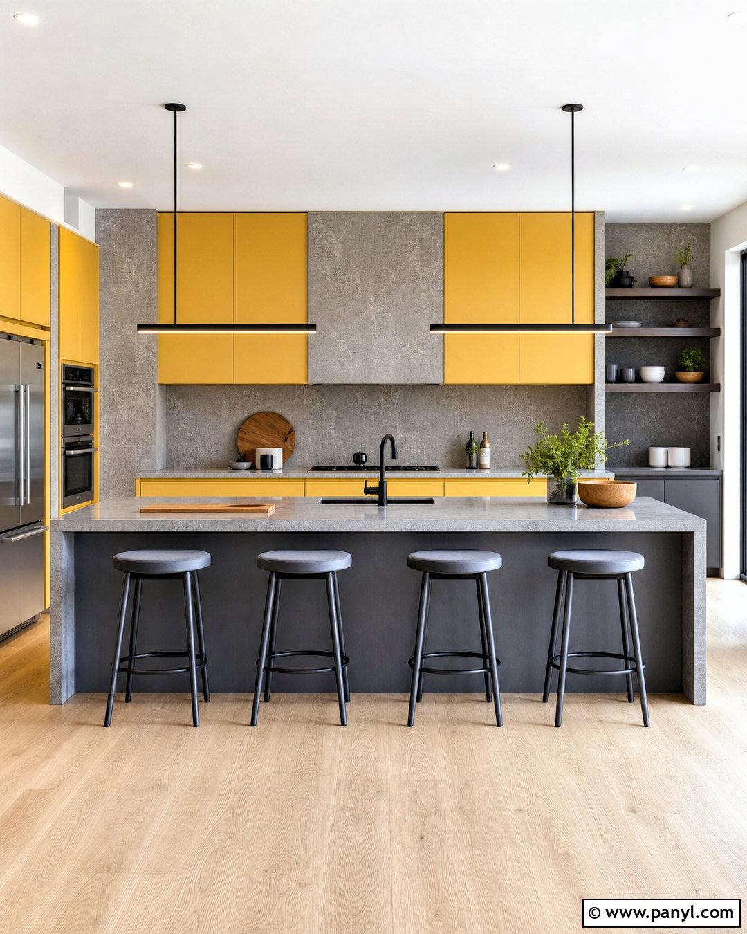 Yellow And Gray Kitchen - 20 yellow kitchen ideas