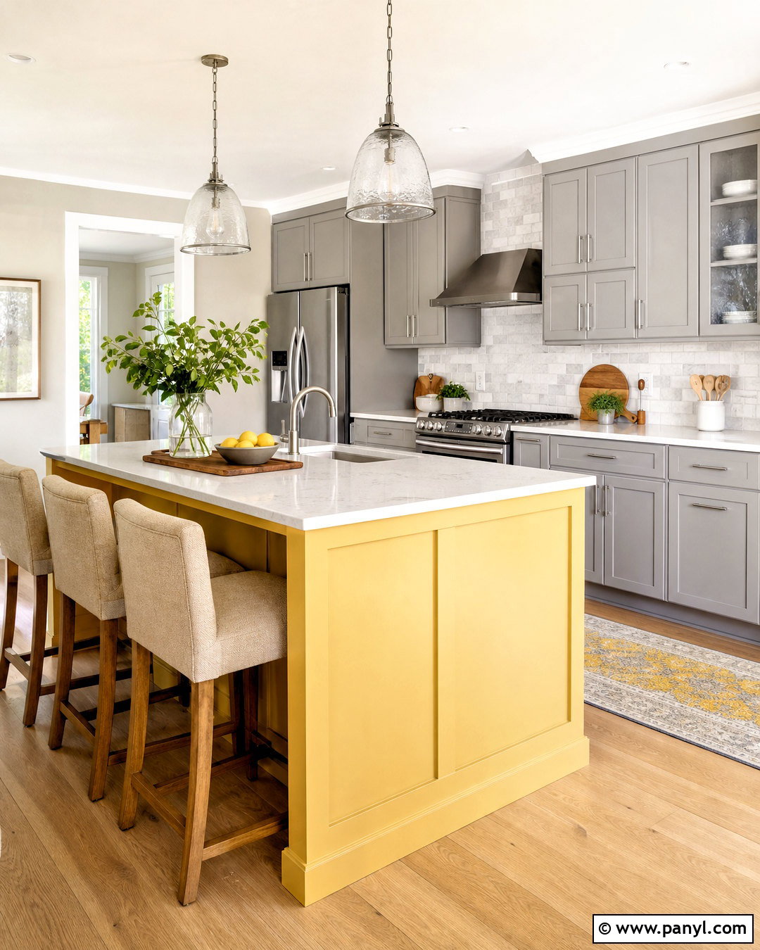 Yellow And Gray Kitchen - 20 kitchen color yellow ideas