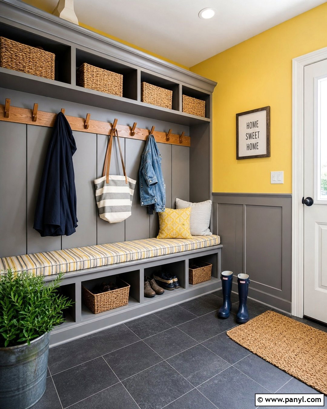 Yellow And Gray Two Tone Walls - 45 two tone walls