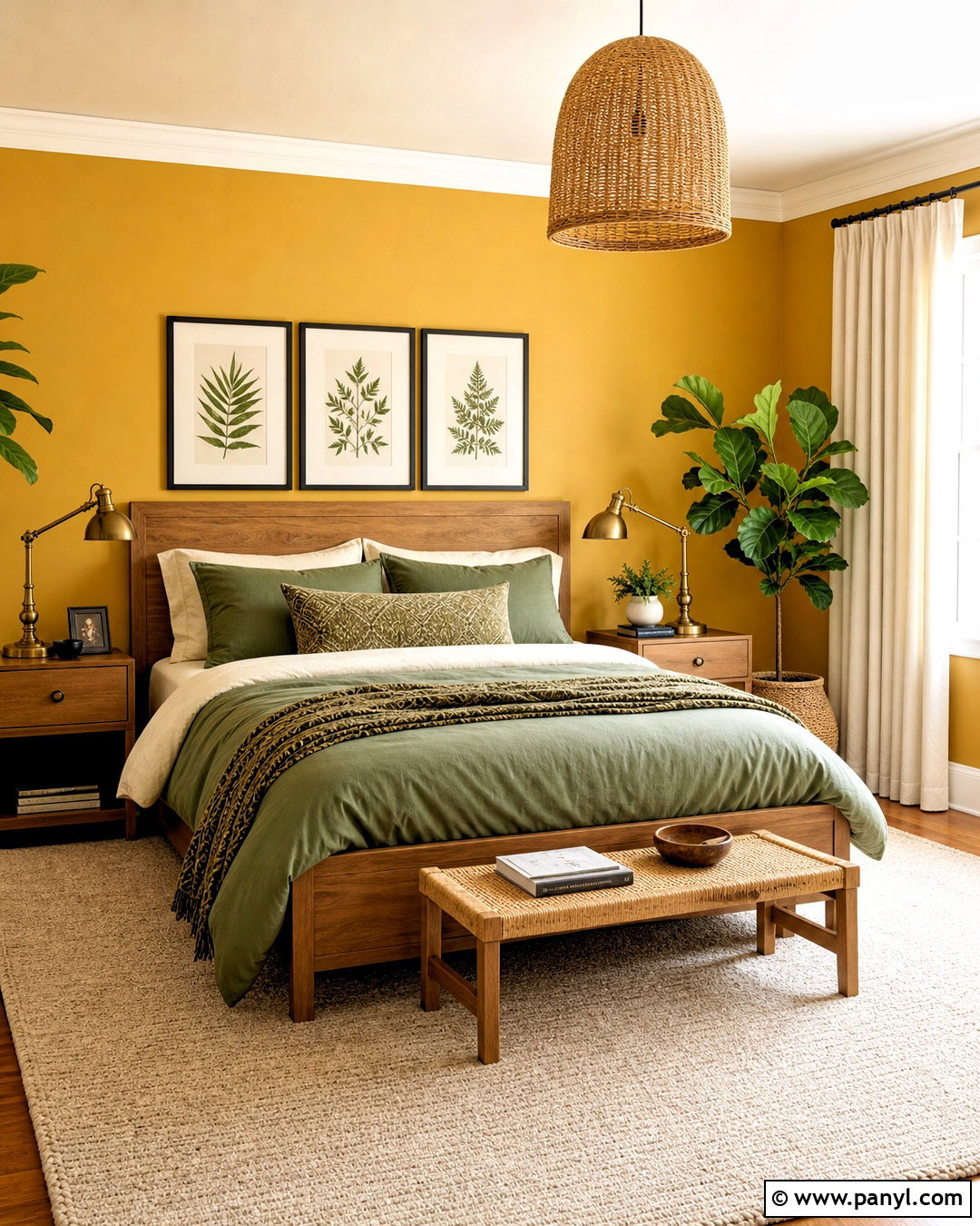 Yellow And Green Accent Wall Bedroom - 20 yellow accent wall bedroom ideas