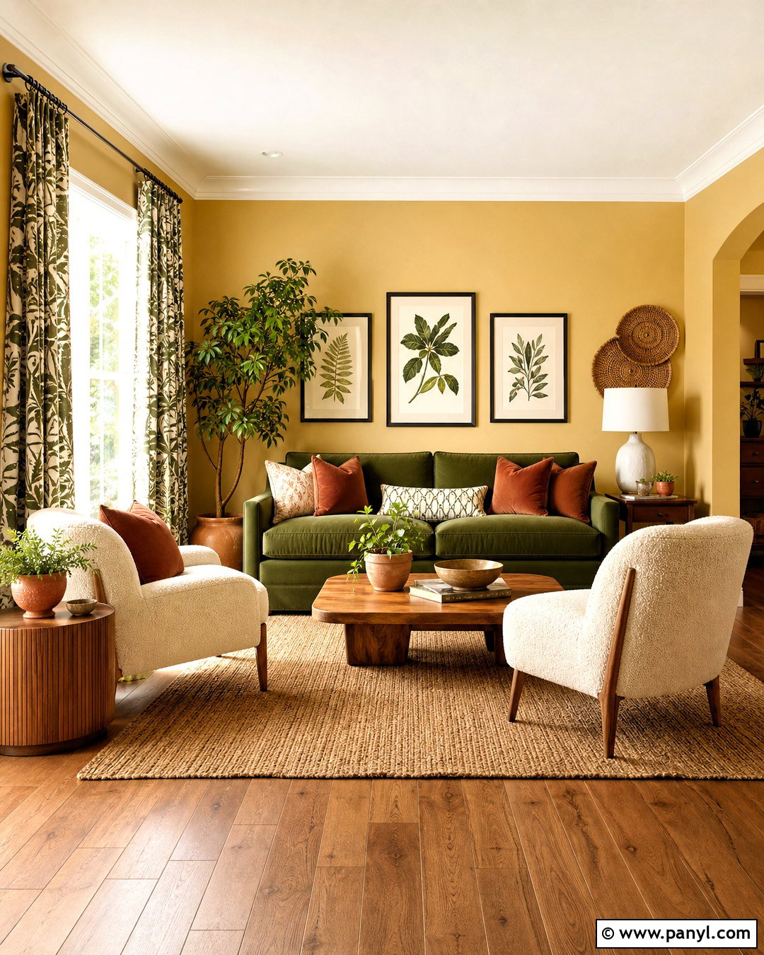 Yellow And Green Living Room - 20 yellow room ideas