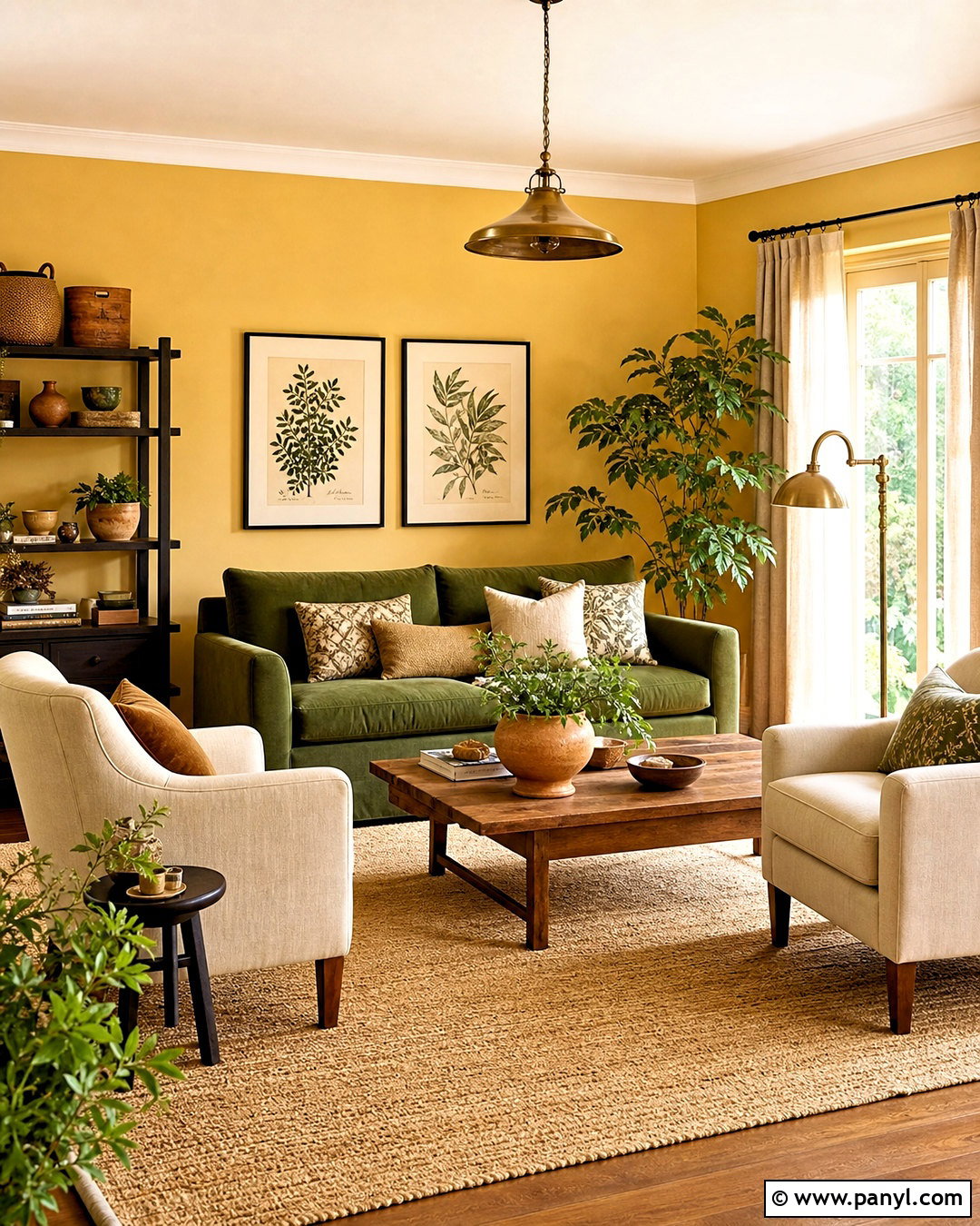Yellow And Green Living Room - 20 yellow interior design living room ideas