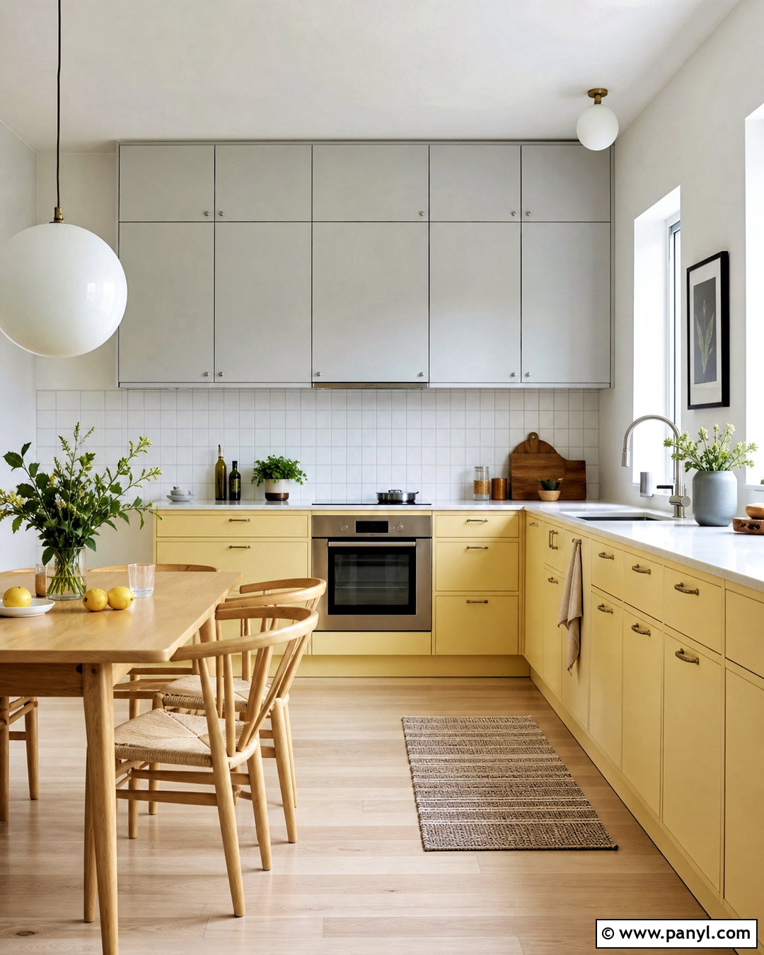 Yellow And Light Gray Scandinavian Kitchen - 20 yellow kitchen color scheme ideas