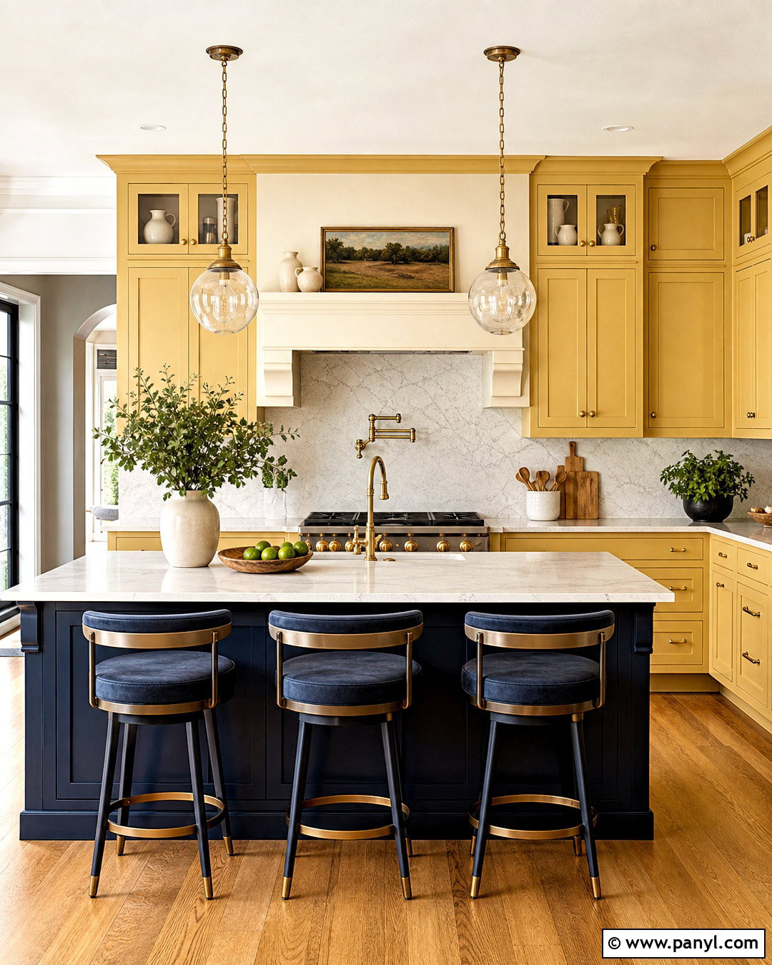 Yellow And Navy Kitchen - 20 kitchen color yellow ideas