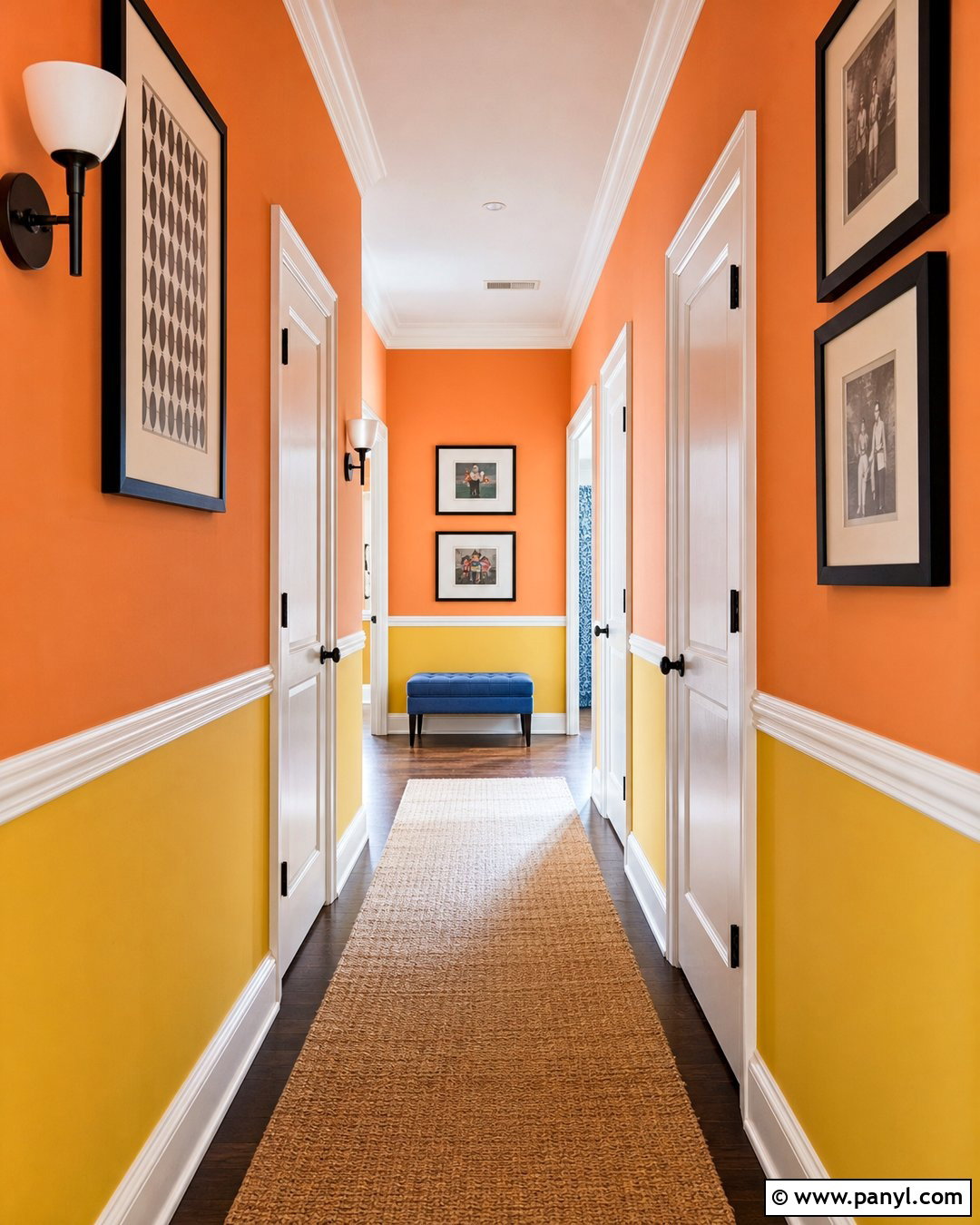 Yellow And Orange Hallway Walls - 20 Bright Yellow And Orange Walls