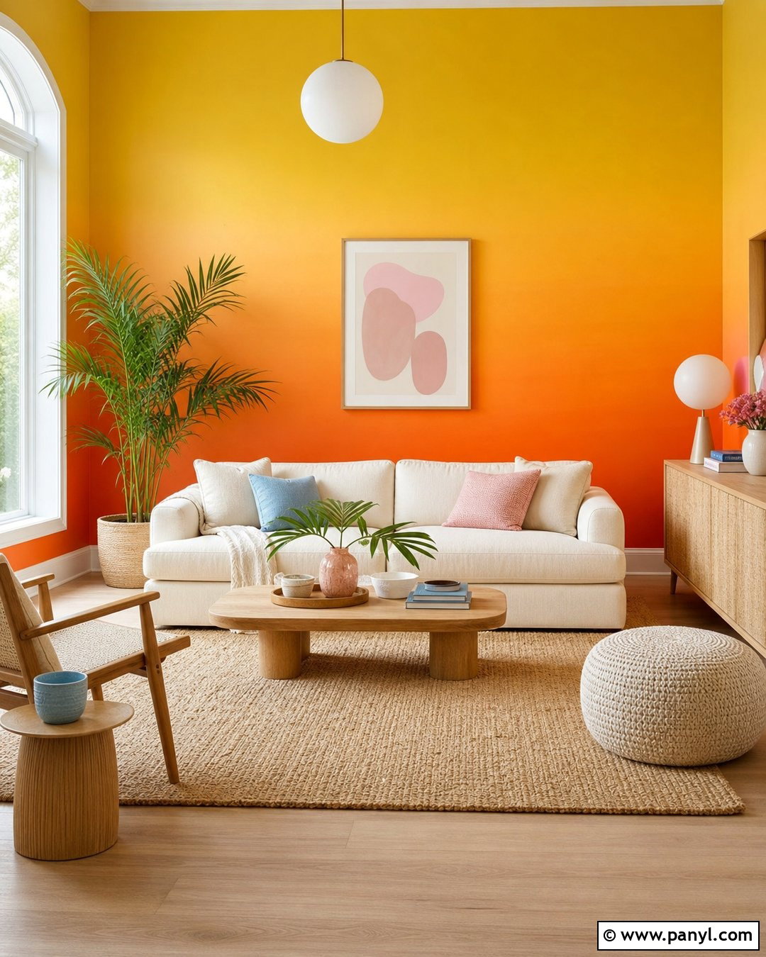 Yellow And Orange Ombre Walls - 20 Bright Yellow And Orange Walls