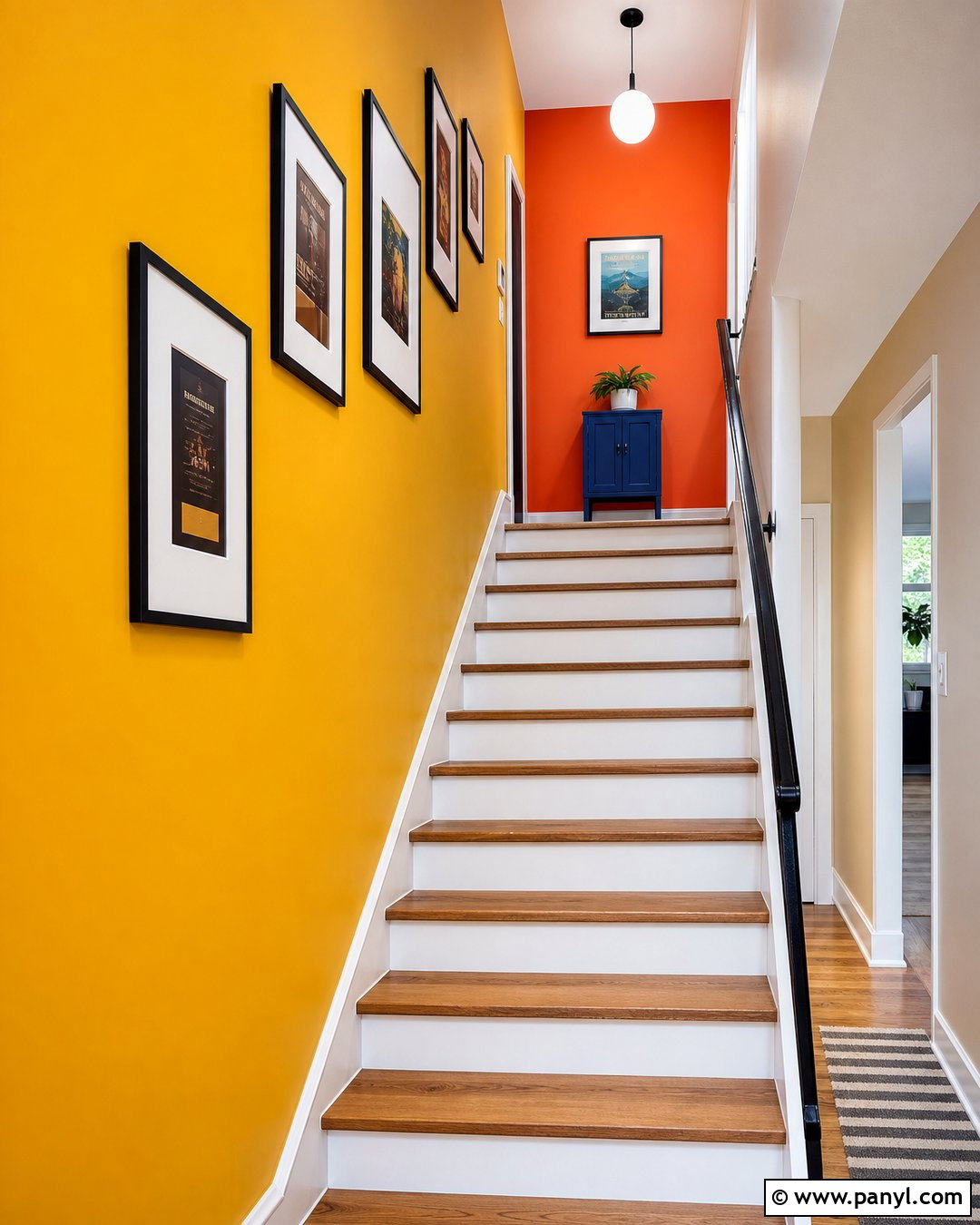 Yellow And Orange Staircase Walls - 20 Bright Yellow And Orange Walls
