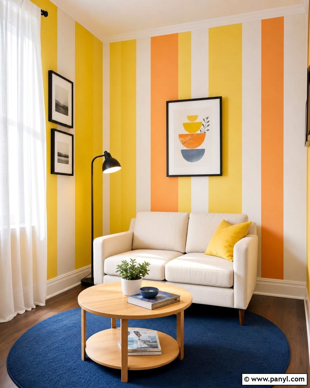 Yellow And Orange Striped Walls - 20 Bright Yellow And Orange Walls