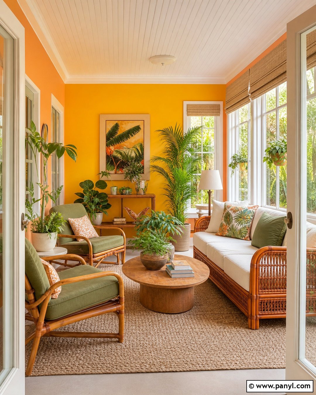 Yellow And Orange Sunroom Walls - 20 Bright Yellow And Orange Walls