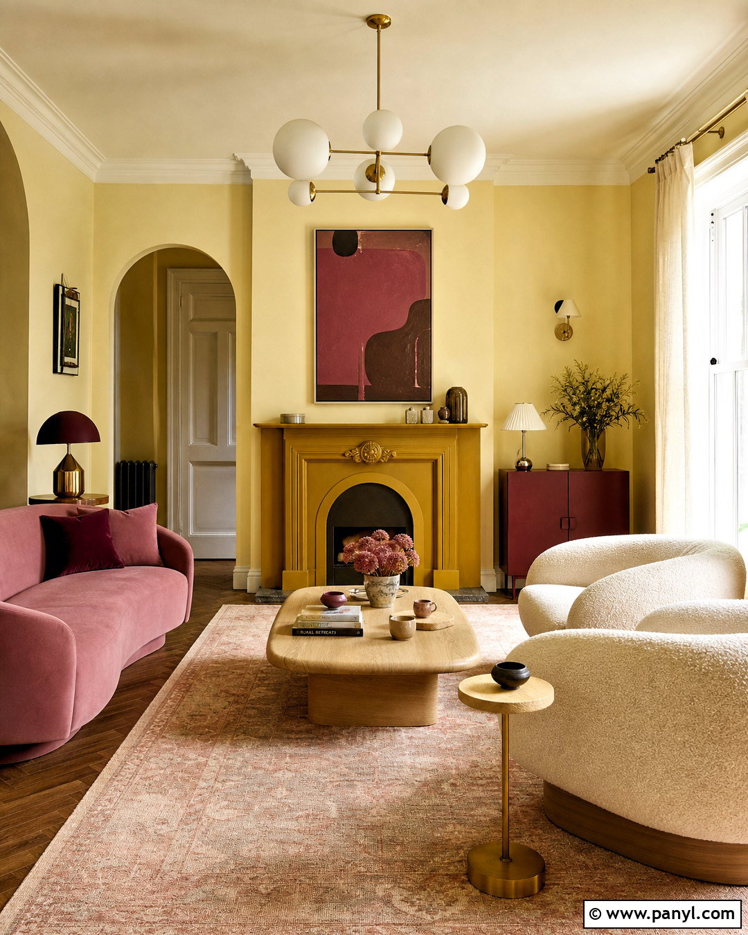 Yellow And Pink Living Room - 20 yellow interior design living room ideas