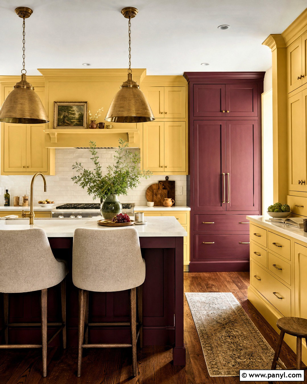 Yellow And Plum Kitchen - 20 yellow kitchen color scheme ideas