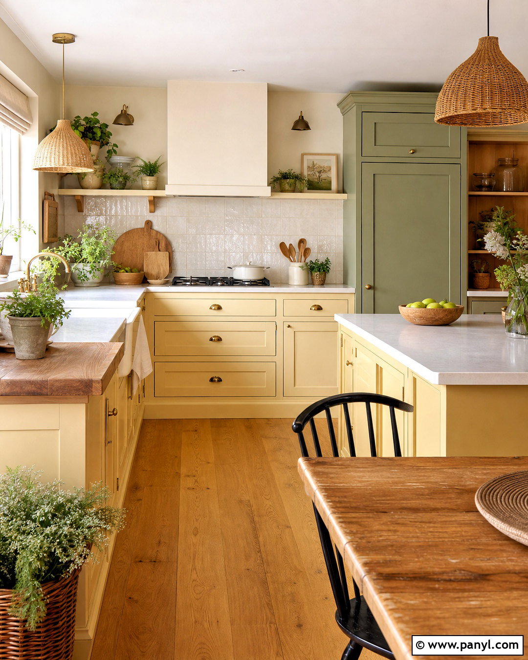 Yellow And Sage Green Country Kitchen - 20 yellow country kitchens