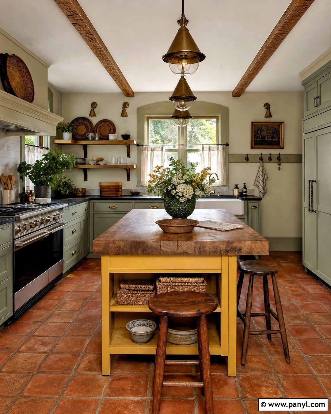 Yellow And Sage Green Farmhouse Kitchen - 20 yellow farmhouse kitchen ideas