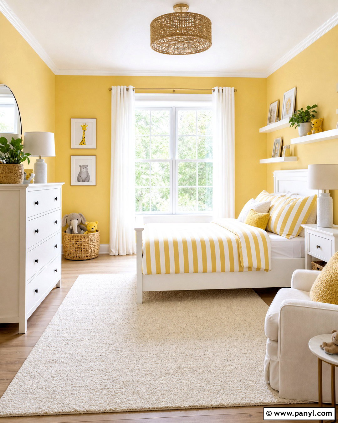 Yellow And White Childrens Bedroom - 20 yellow childrens bedroom ideas