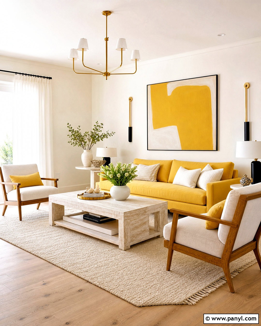 Yellow And White Living Room - 20 yellow interior design living room ideas
