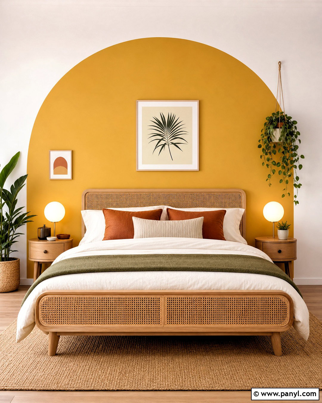 Yellow Arch Accent Wall Bedroom - 20 yellow accent wall bedroom ideas