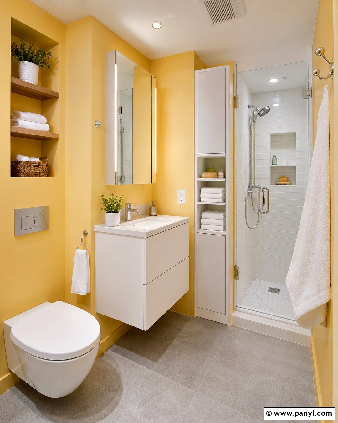 Yellow Bathroom Walls For Small Bathrooms - 20 Yellow Walls Bathroom Ideas