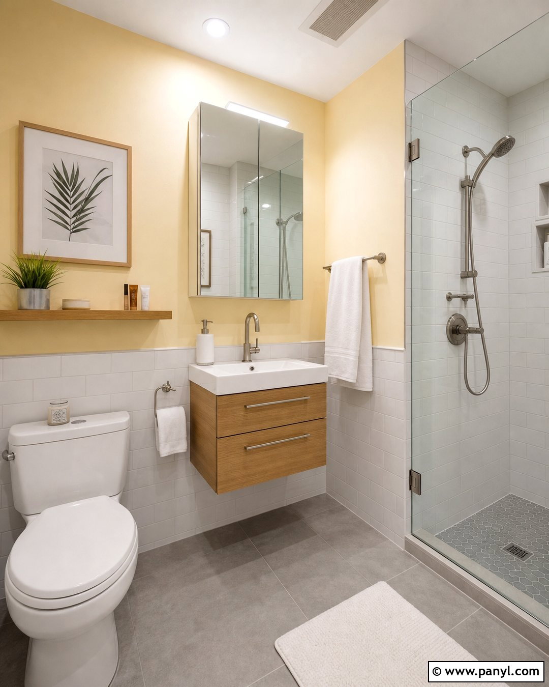 Yellow Bathroom Walls In A Small Bathroom - 30 Yellow Bathroom Walls