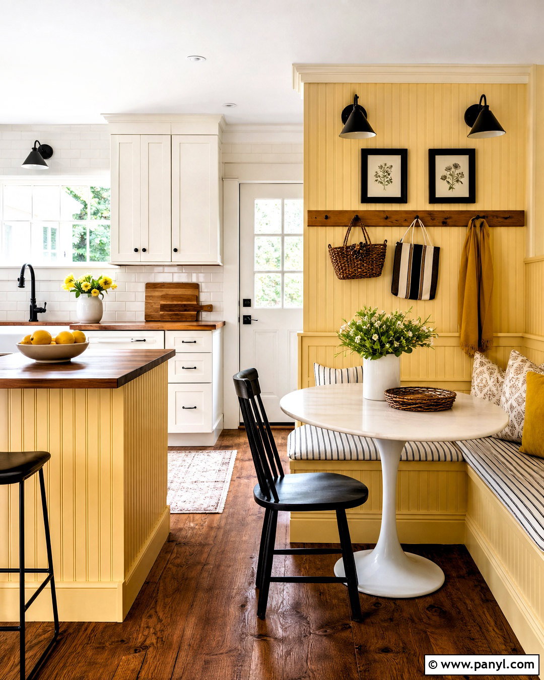 Yellow Beadboard Farmhouse Kitchen - 20 yellow farmhouse kitchen ideas