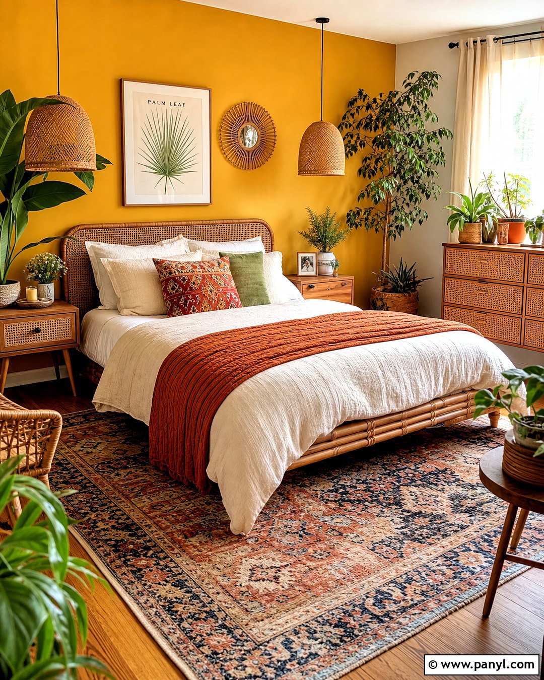 Yellow Boho Bedroom - 20 yellow room inspo ideas