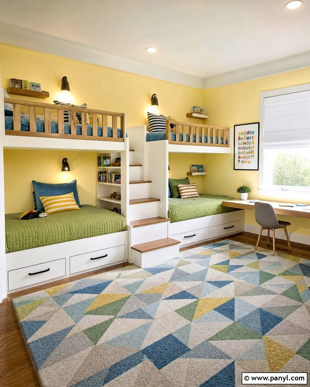 Yellow Bunk Bed Kids Room - 20 yellow kids rooms