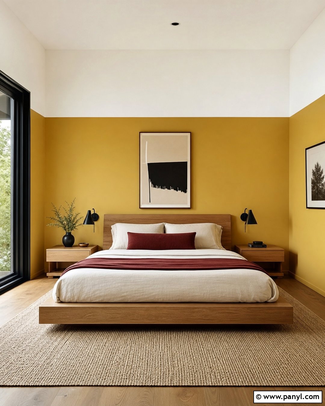 Yellow Color Block Accent Wall - 20 Contemporary Yellow Accent Wall Ideas