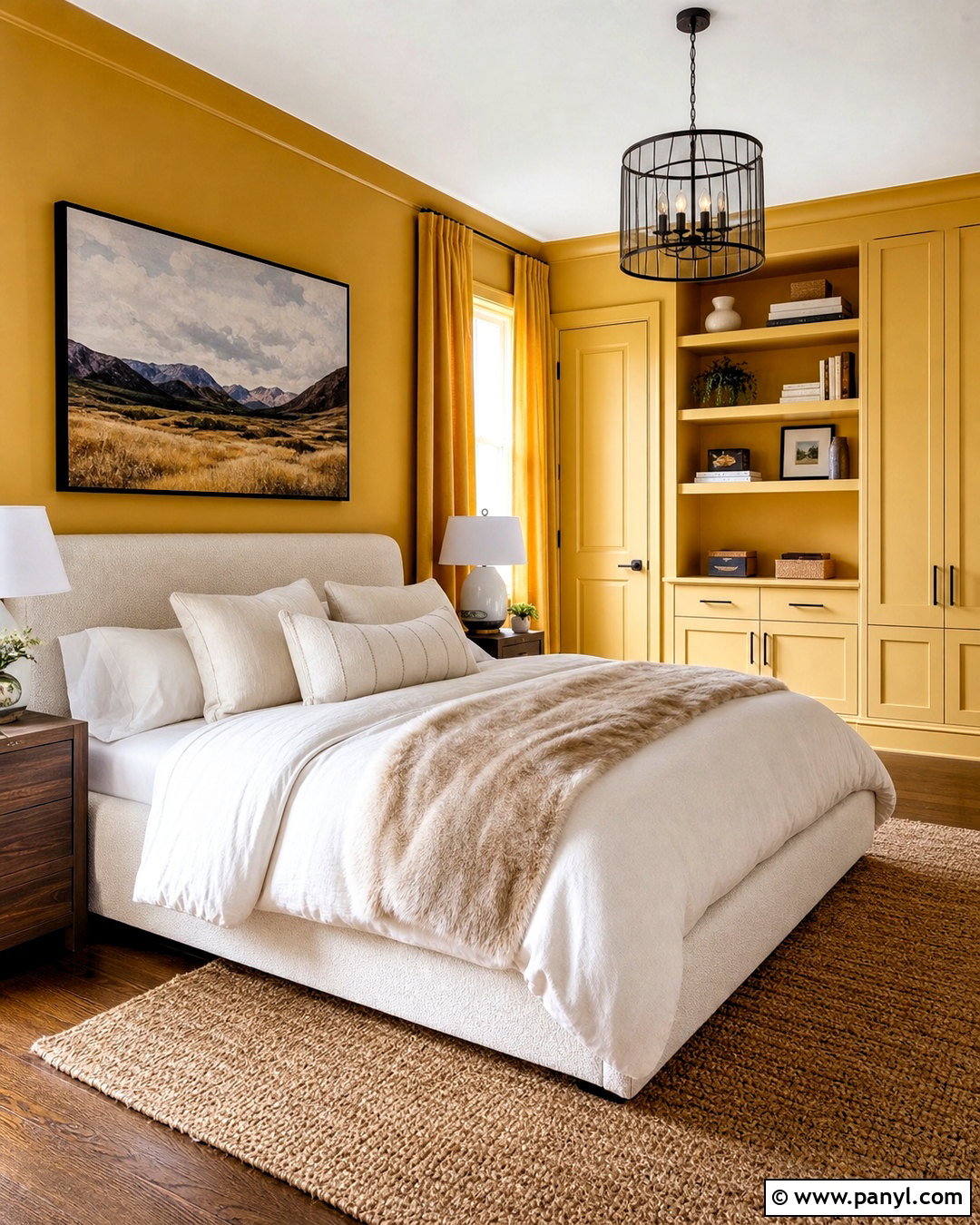 Yellow Color Drenched Bedroom - 20 yellow walls bedroom ideas