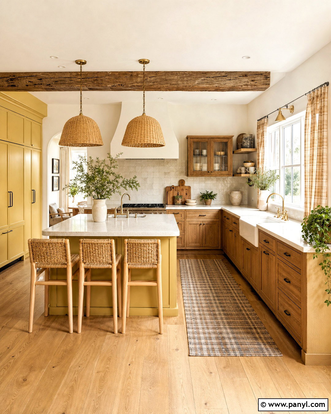 Yellow Country Kitchen With Wood Cabinets - 20 yellow country kitchens