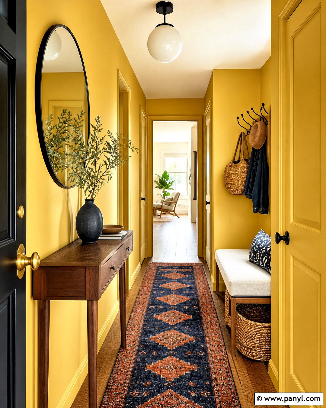 Yellow Entryway - 20 yellow room ideas