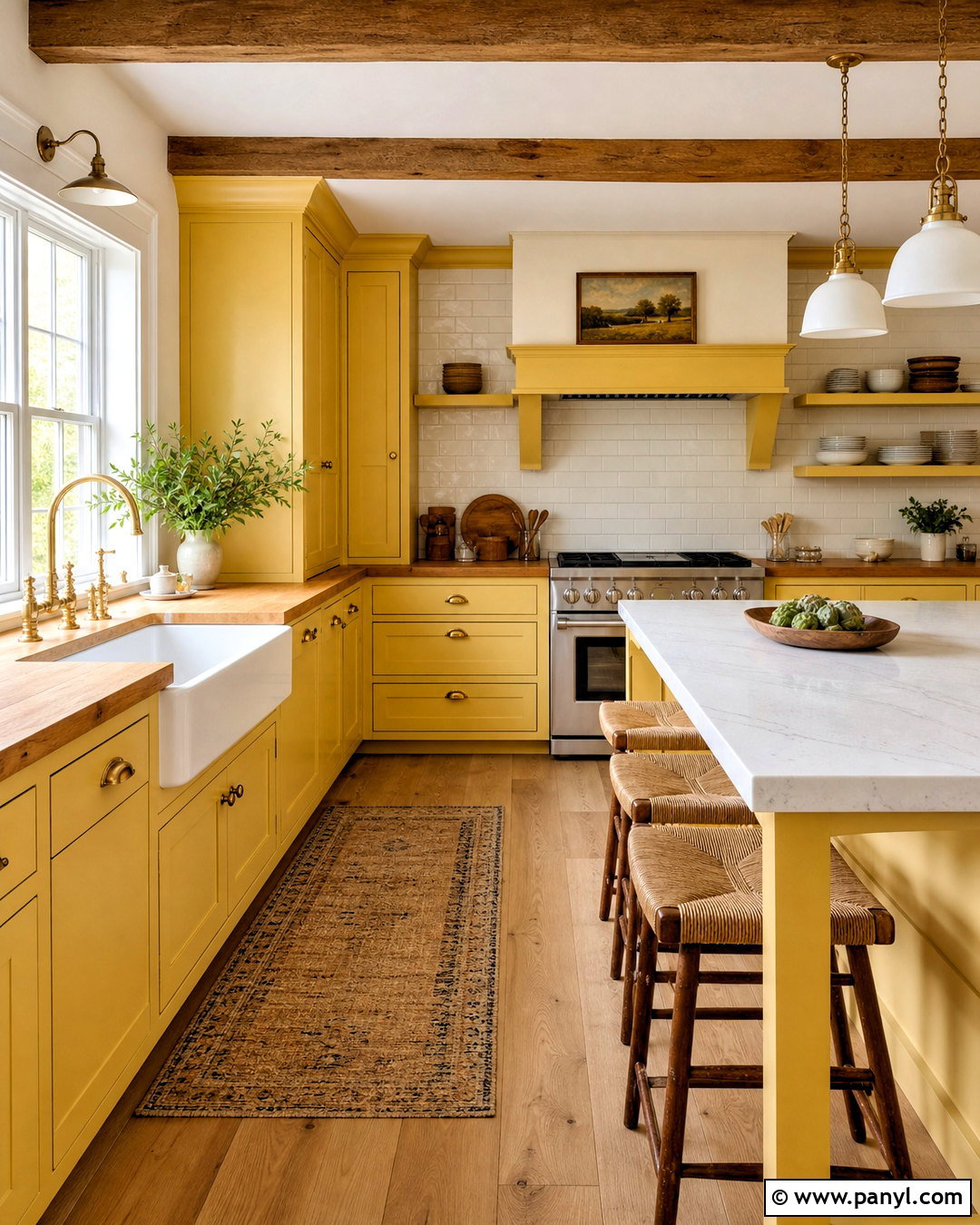 Yellow Farmhouse Kitchen - 20 yellow kitchen ideas