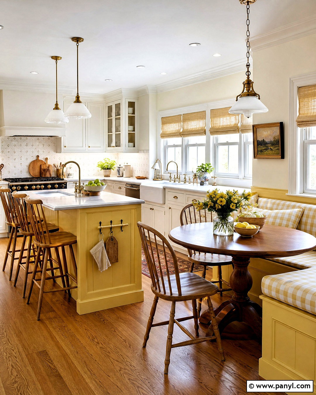 Yellow Farmhouse Kitchen Breakfast Nook - 20 yellow farmhouse kitchen ideas