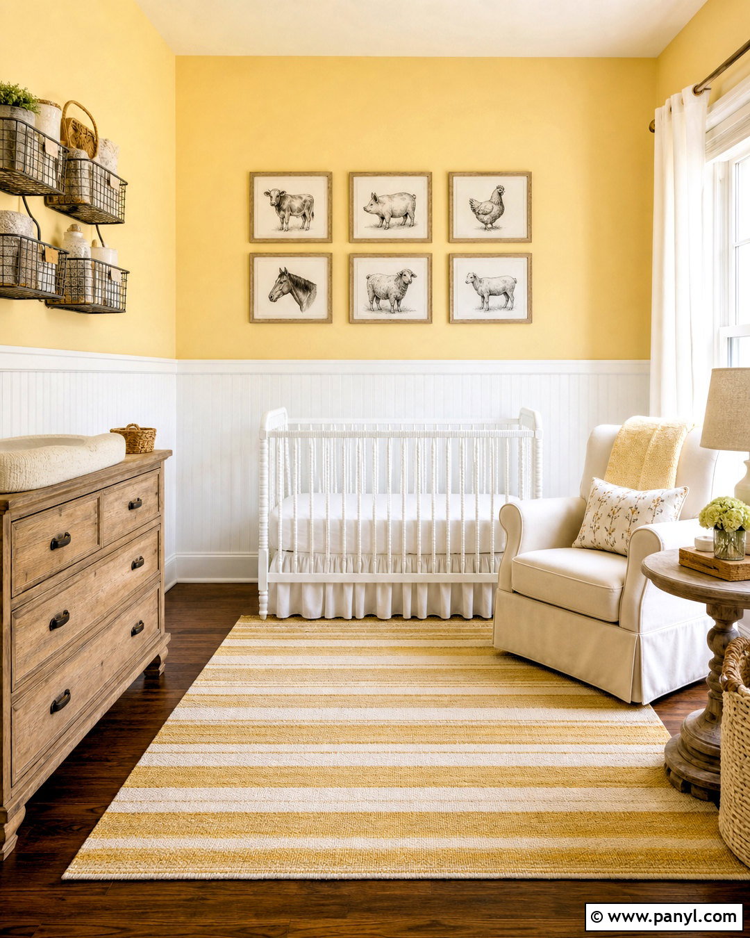 Yellow Farmhouse Nursery - 20 yellow nursery ideas