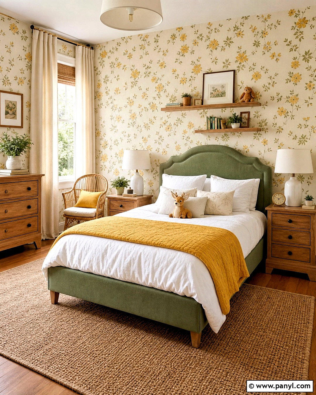 Yellow Floral Kids Room - 20 yellow kids rooms