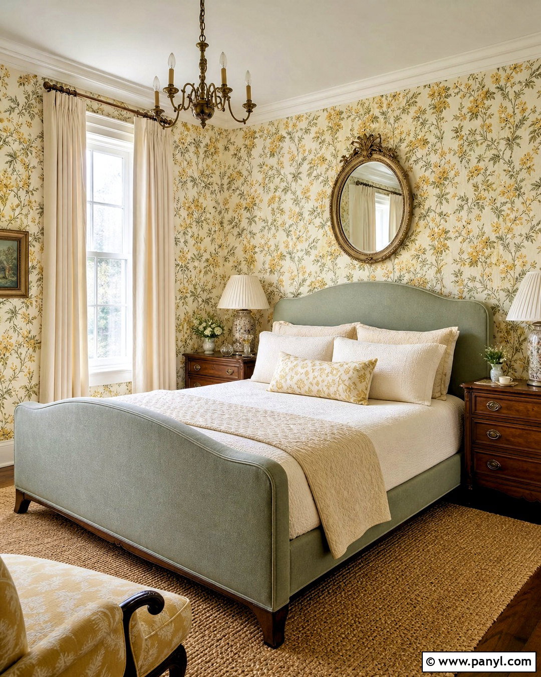 Yellow Floral Wallpaper Bedroom - 20 yellow walls bedroom ideas