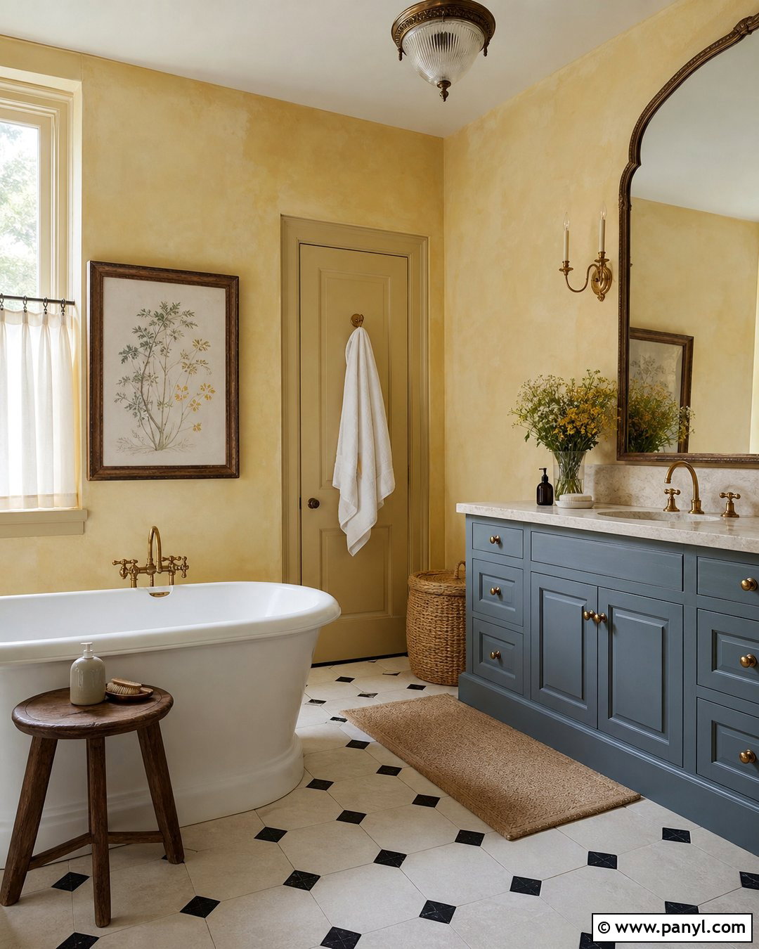 Yellow French Country Bathroom - 20 French Country Yellow Walls