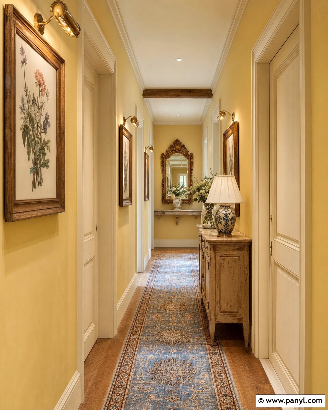 Yellow French Country Hallway - 20 French Country Yellow Walls