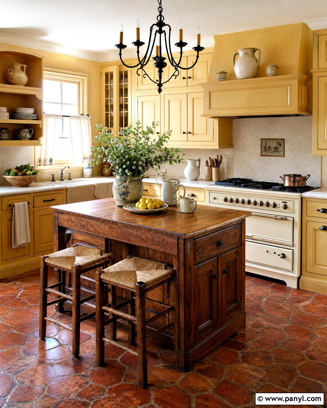 Yellow French Country Kitchen - 20 yellow country kitchens