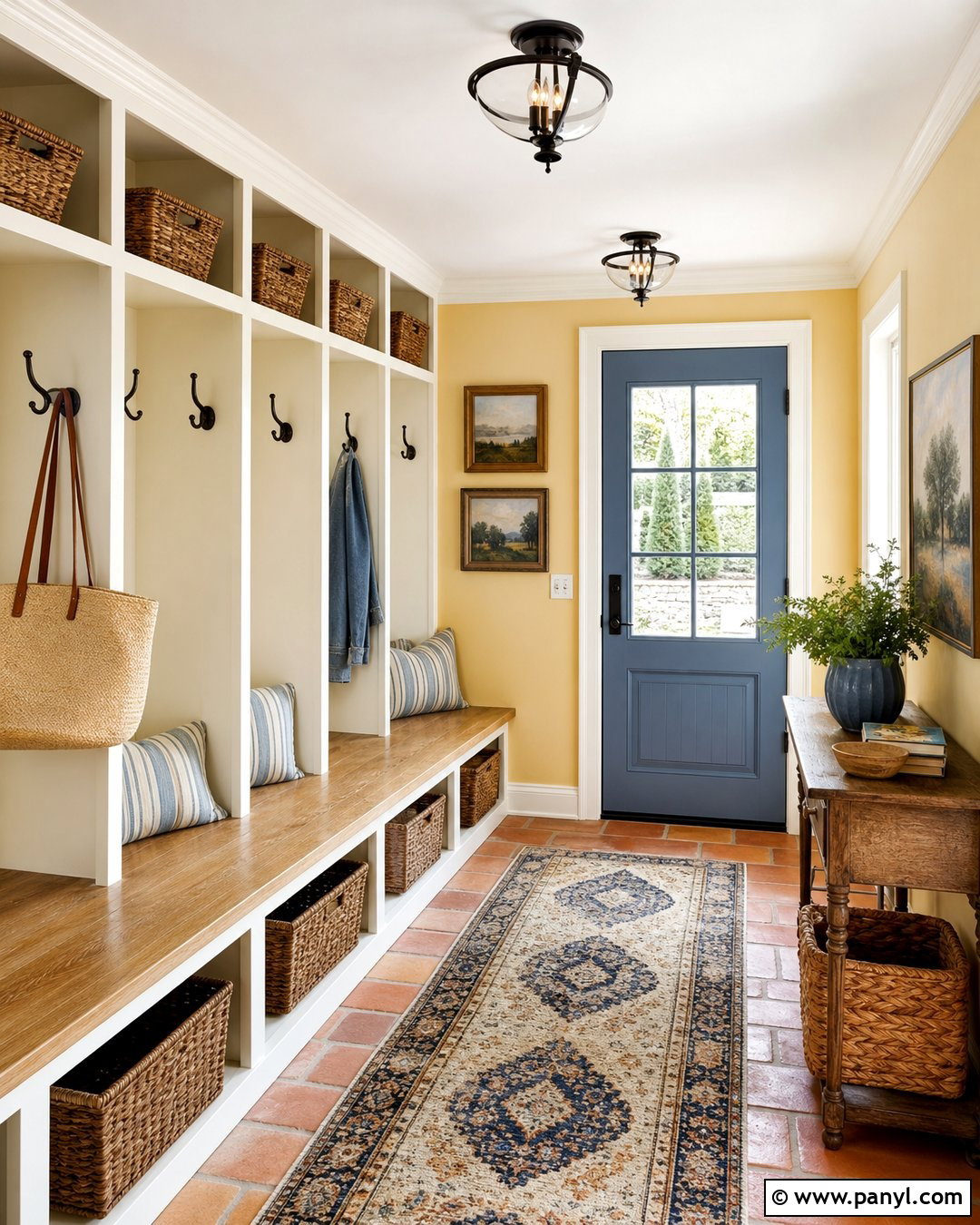 Yellow French Country Mudroom - 20 French Country Yellow Walls